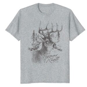 Thomas Rhett Official Merch Gray ‘Buck’ Graphic T-Shirt Adult Medium